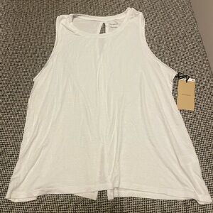 Halogen White Boxy Sleeveless Tank Top